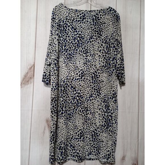 Fashion Bug Dress Ladies 1x Animal Print‎ 3/4 Sleeve Midi - Picture 2 of 7